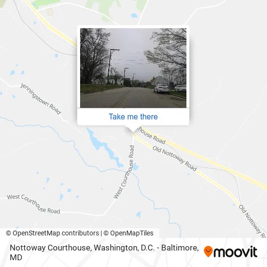 Nottoway Courthouse map