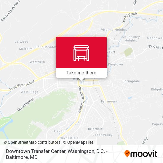 Downtown Transfer Center map