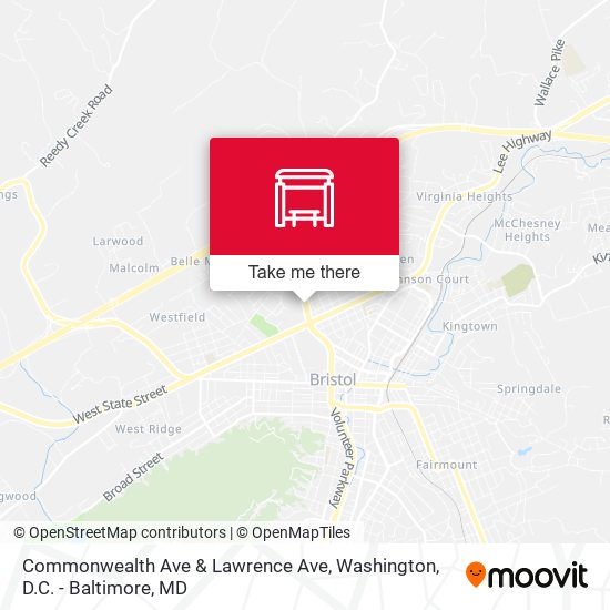 Commonwealth Ave & Lawrence Ave map