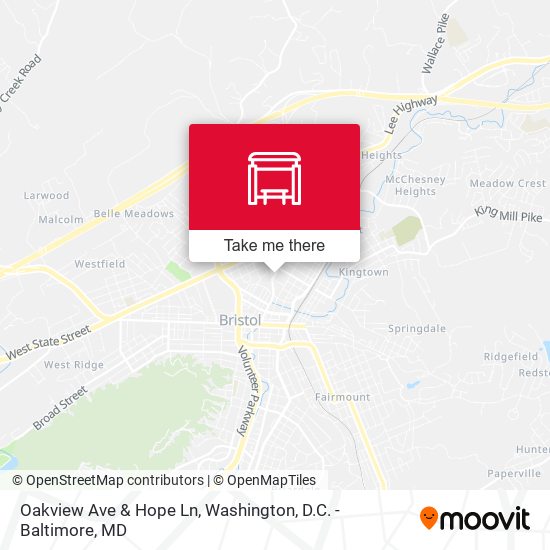 Mapa de Oakview Ave & Hope Ln