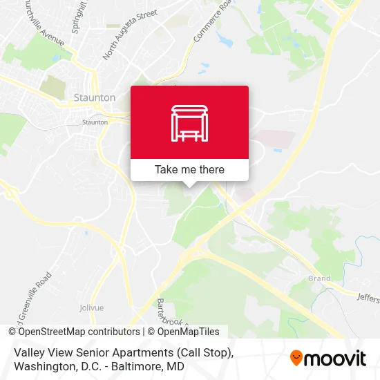 Valley View Senior Apartments (Call Stop) map