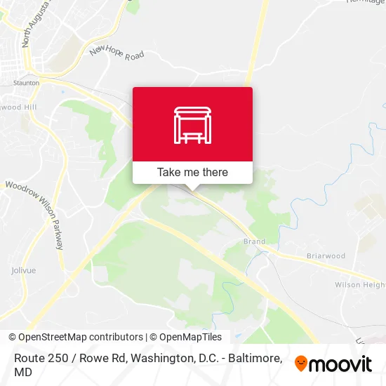 Route 250 / Rowe Rd map