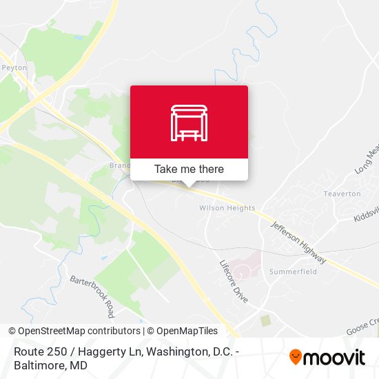 Route 250 / Haggerty Ln map