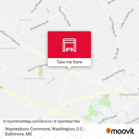 Mapa de Waynesboro Commons