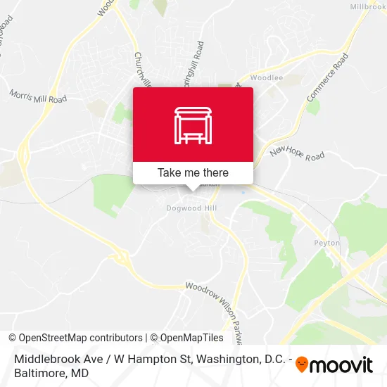 Middlebrook Ave / W Hampton St map