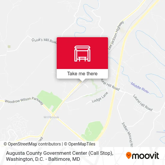 Augusta County Government Center (Call Stop) map