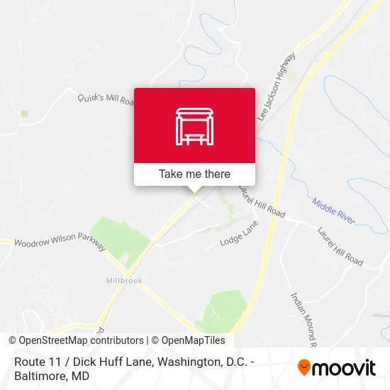 Route 11 / Dick Huff Lane map
