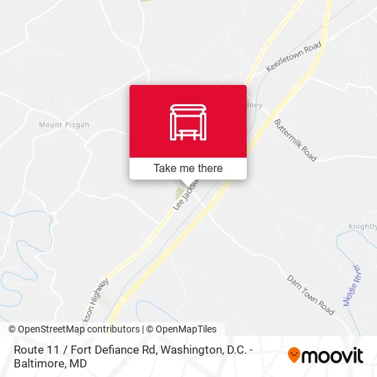 Route 11 / Fort Defiance Rd map