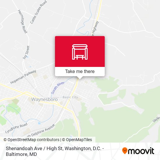 Mapa de Shenandoah Ave / High St