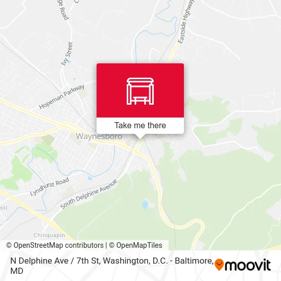 N Delphine Ave / 7th St map