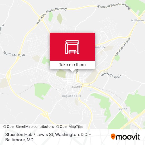 Staunton Hub / Lewis St map