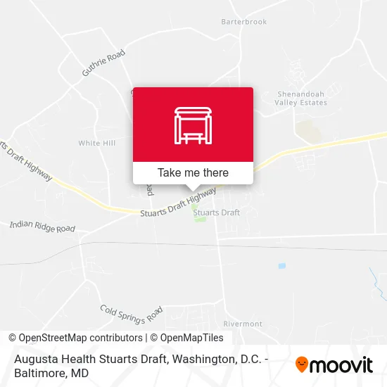 Augusta Health Stuarts Draft map