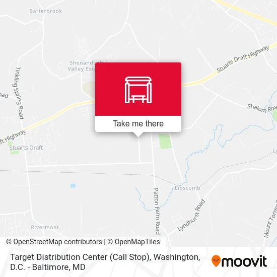 Target Distribution Center (Call Stop) map