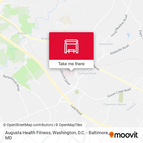 Augusta Health Fitness map