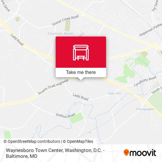 Waynesboro Town Center map