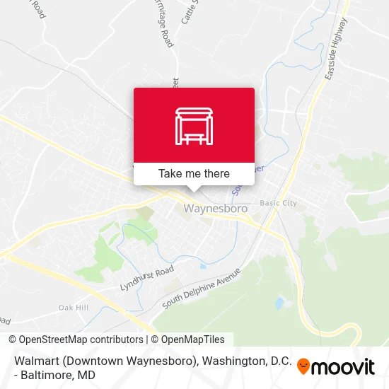 Walmart (Downtown Waynesboro) map