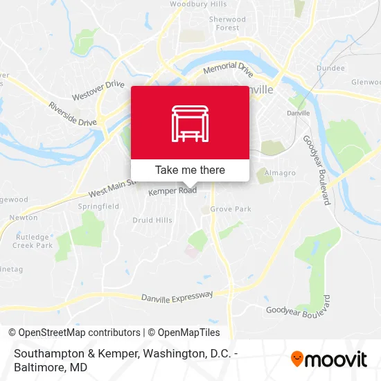 Southampton & Kemper map