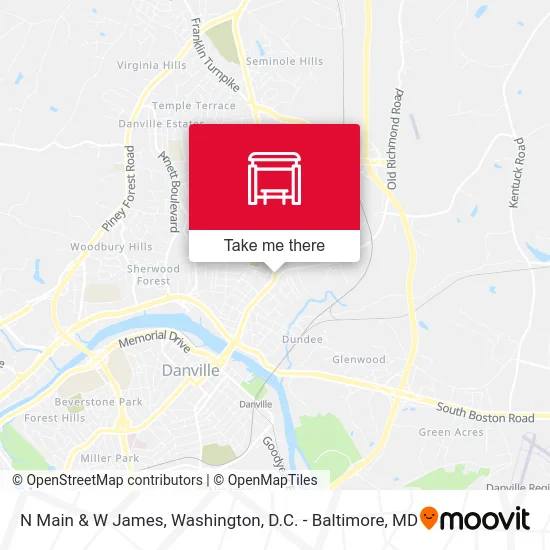 N Main & W James map