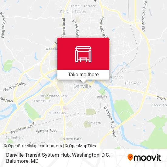Danville Transit System Hub map