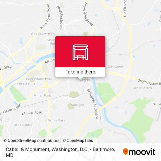 Cabell & Monument map