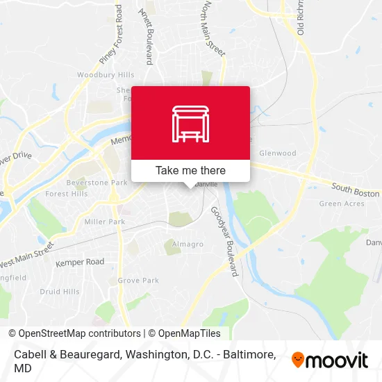 Cabell & Beauregard map