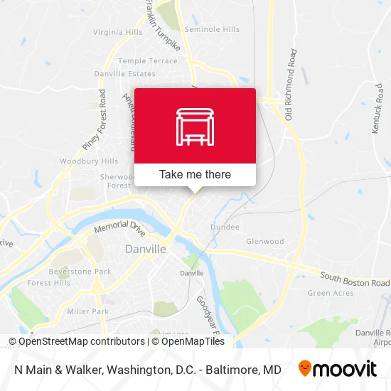 N Main & Walker map
