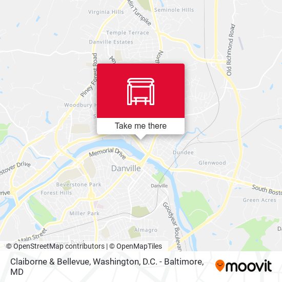 Claiborne & Bellevue map