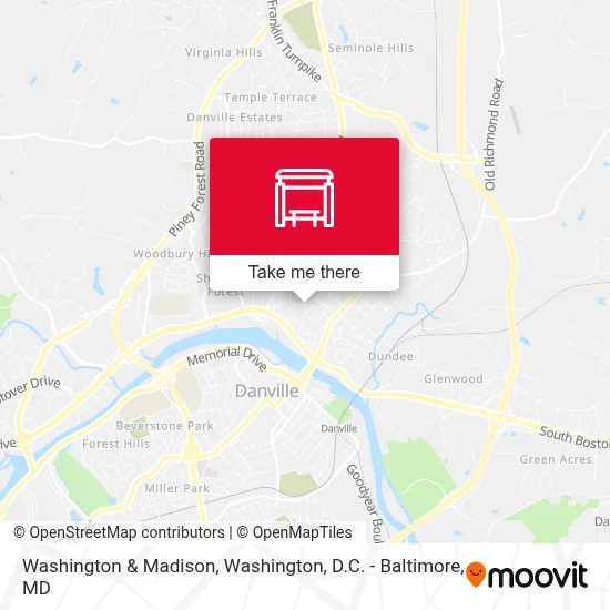 Washington & Madison map