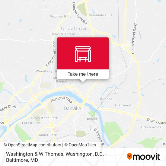 Washington & W Thomas map