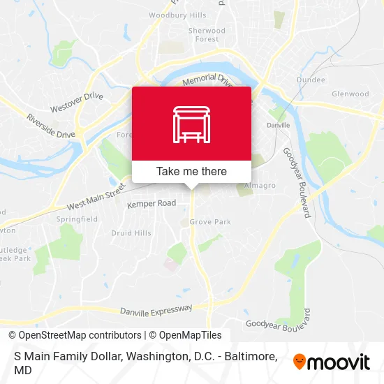 S Main Family Dollar map