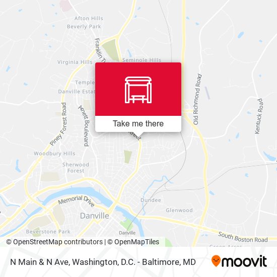 N Main & N Ave map
