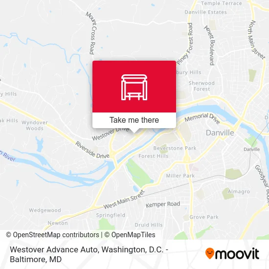 Westover Advance Auto map