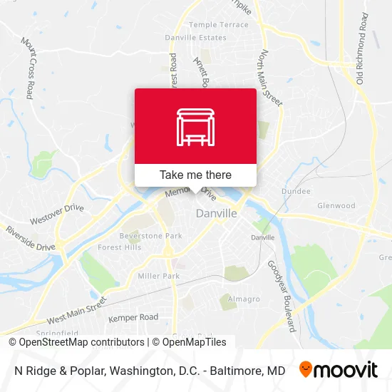 N Ridge & Poplar map