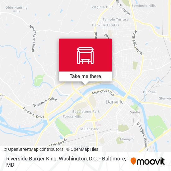 Riverside Burger King map