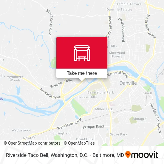 Mapa de Riverside Taco Bell