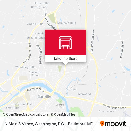 N Main & Vance map