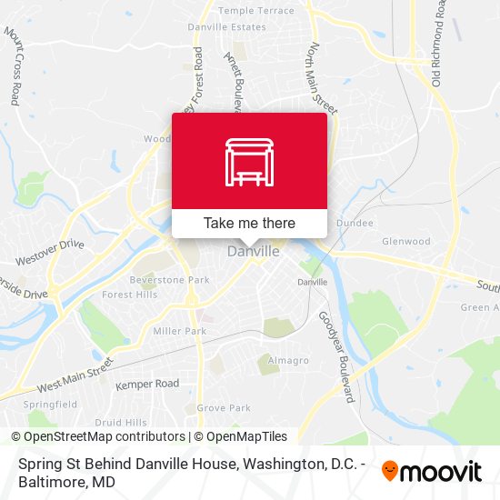 Mapa de Spring St Behind Danville House