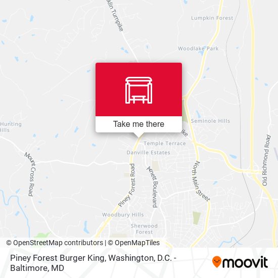 Piney Forest Burger King map