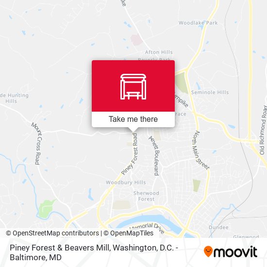 Piney Forest & Beavers Mill map