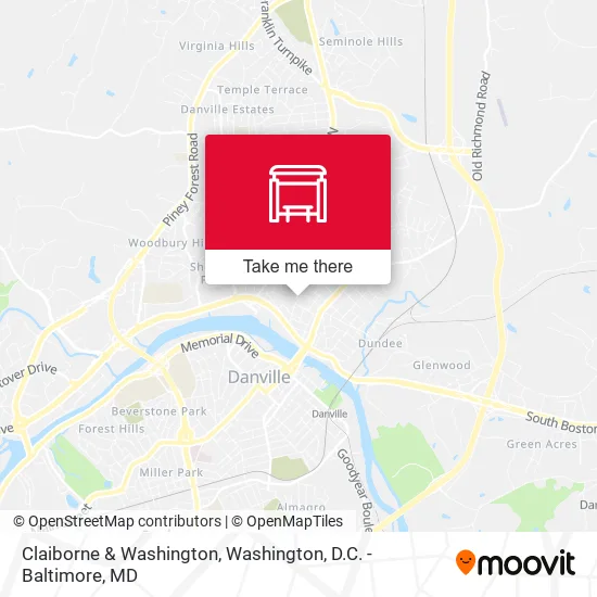 Claiborne & Washington map