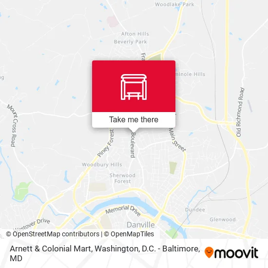 Arnett & Colonial Mart map