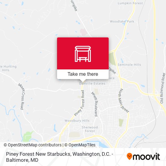 Mapa de Piney Forest New Starbucks