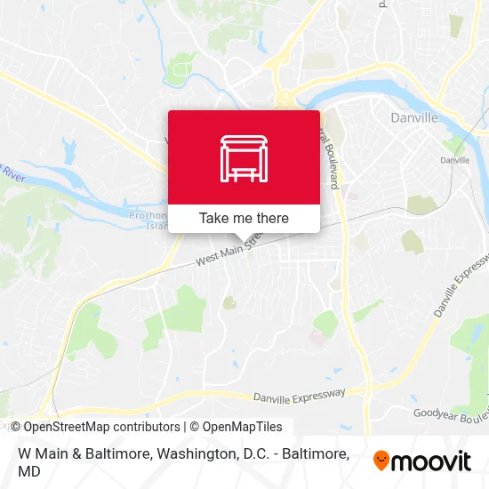 W Main & Baltimore map