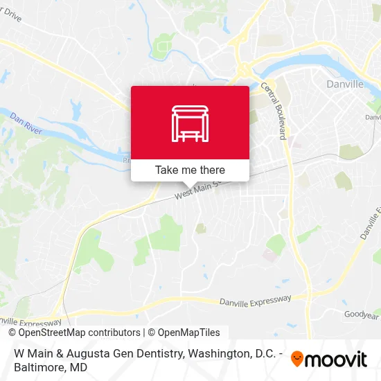 W Main & Augusta Gen Dentistry map