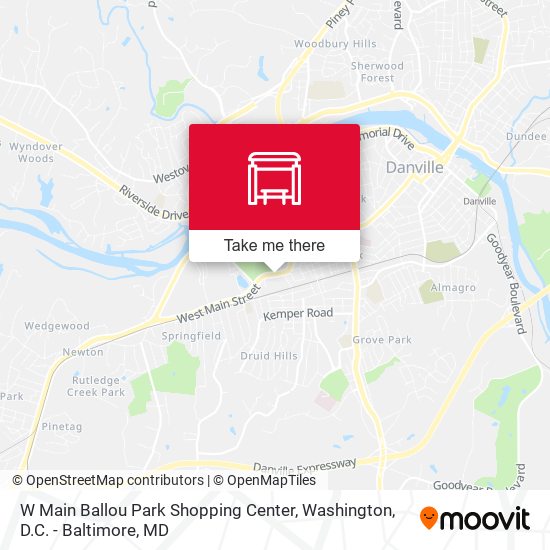 W Main Ballou Park Shopping Center map
