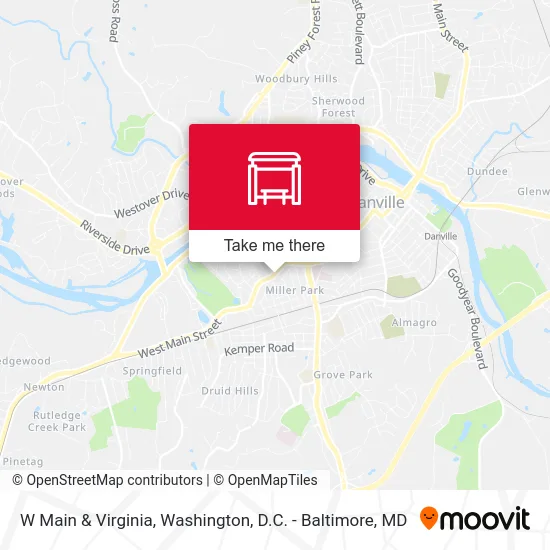 W Main & Virginia map