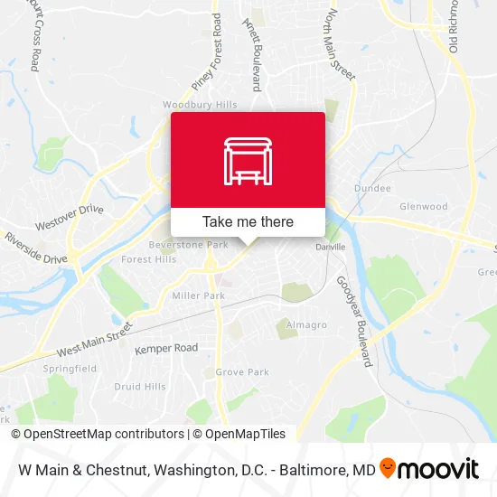 W Main & Chestnut map