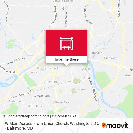 W Main Across From Union Church map