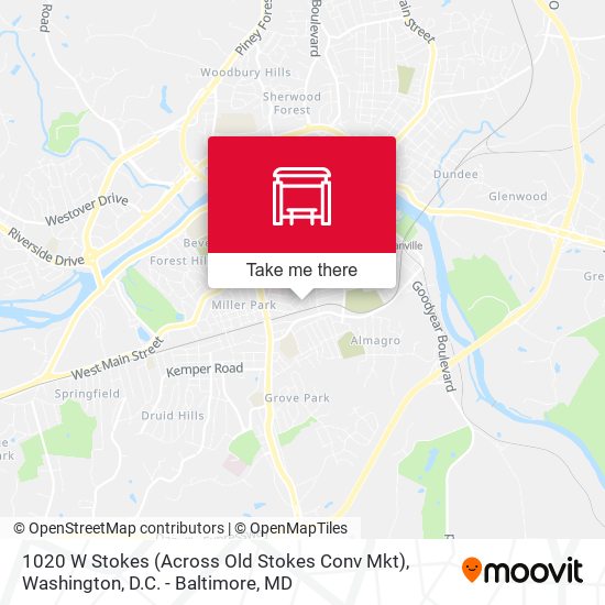 1020 W Stokes (Across Old Stokes Conv Mkt) map