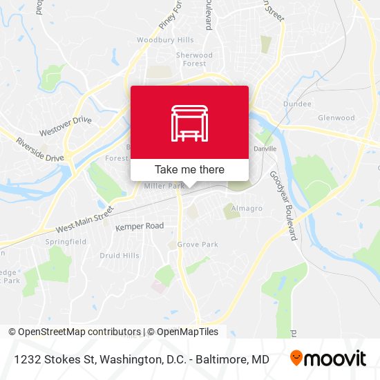 Mapa de 1232 Stokes St